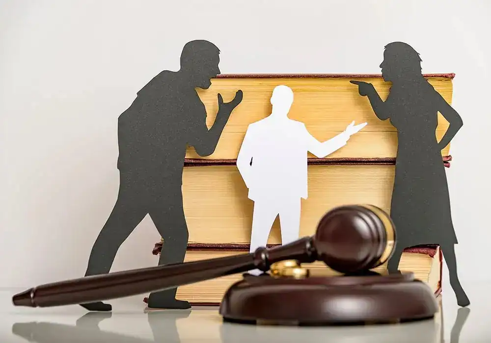image of couple arguing through divorce Stevenage