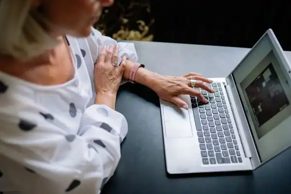 Image of woman attending online mediation Stevenage services from Barker Mediation
